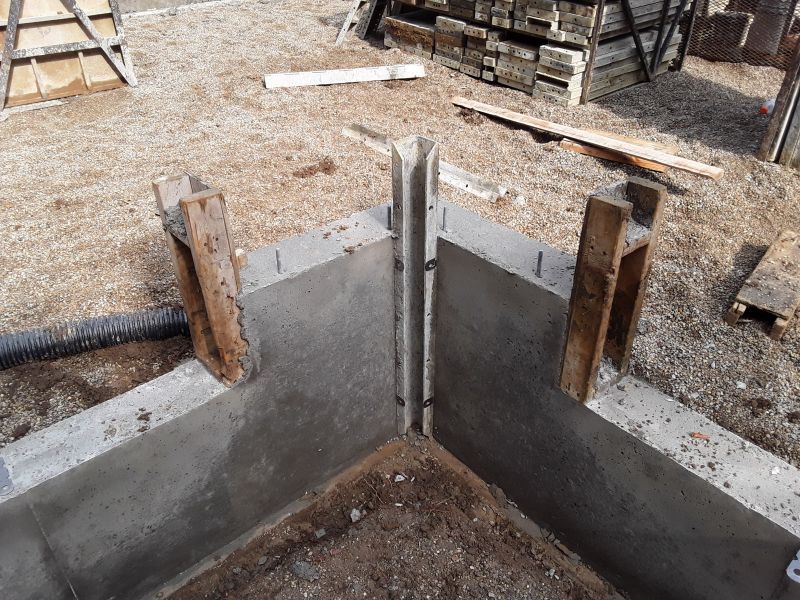 Concrete Footing Pouring